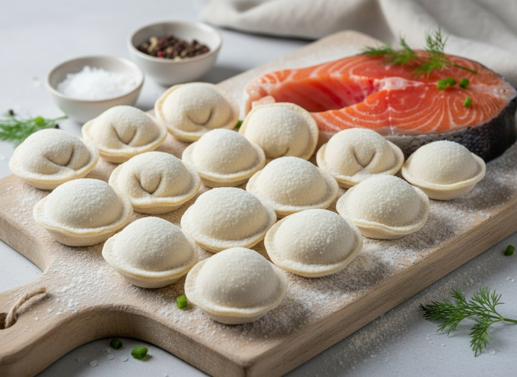  Пельмени с форелью с УКРОПОМ 450 г